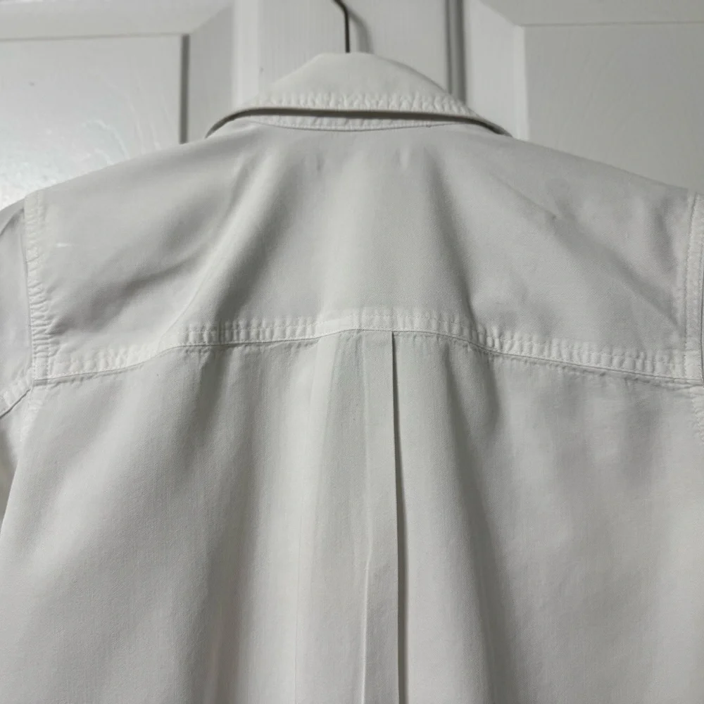 Madewell shirt XXS white button front collar pocket each breast long sleeve NWOT - Picture 11 of 13
